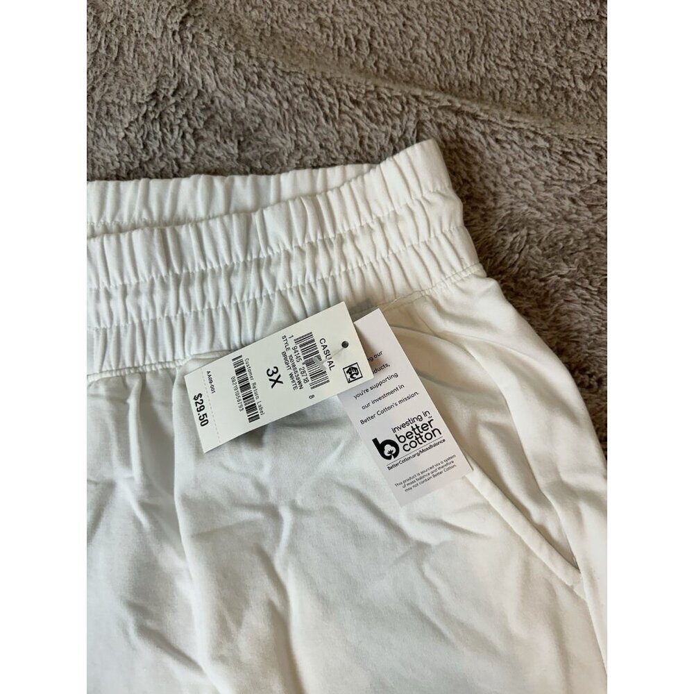 ID Ideology Plus Size Comfort Flow High Rise Shorts Womens 3X Bright White New - Picture 5 of 12